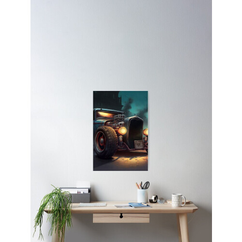 Rat Rod Auto Moderne Kunst Dekor Unframe 1
