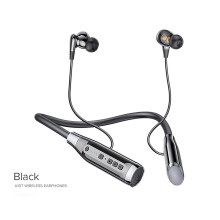 Bluetooth sluchátka s mikrofonem, kompatibilní s TF kartou, 100 hodin přehrávání, IPX5 vodotěsná, lehká a pohodlná bezdrátová sluchátka