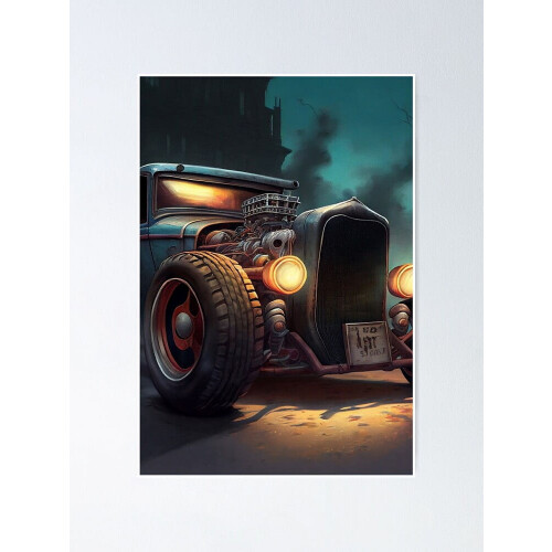 Rat Rod Auto Moderne Kunst Dekor Unframe 2