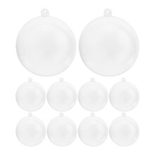 Eease10 stuks Openbare Kerstballen, Transparante Navulbare Kerstballen voor Kerstboomhangers