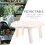 2pcs Small Picnic Table Garden BBQ Table Multi-function Small Table Collapsible Plastic Round Table 4