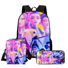 K-Pop Dämonenjäger Rucksack Umhängetasche Lunchtasche Federmäppchen Schulrucksack 3PKKH0015