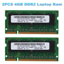 2 Stück DDR2 4GB Laptop-RAM 800MHz PC2 6400SODIMM2RX8 200Pins für AMD-Laptop-Speicher