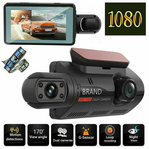 Διπλή κάμερα αυτοκινήτου DVR Dash Cam1080P με μπροστινή και εσωτερική κάμερα με 2