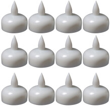 12 lámparas LED flotantes tipo vela, impermeables, para spa o bañera (luz amarilla intermitente).