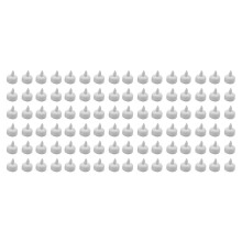 Lumânări plutitoare fără flacără, impermeabile, cu LED-uri, alb cald, cu baterii, pâlpâitoare, pachet de 96