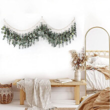 Kerstaanbiedingen! Avtoify bladmotief van rotan en plastic, decoratieve bloem, 170 cm, wanddecoratie, kerstdecoratie.