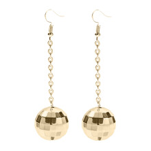 Zilveren en gouden discobal oorbellen voor dames, vintage oorbellen, damesaccessoires