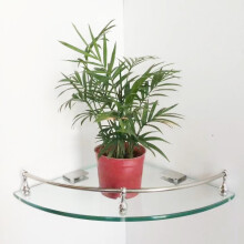 Space aluminum bathroom glass corner rack single wall hanging bathroom hardware pendant triangle rack bathroom organizer