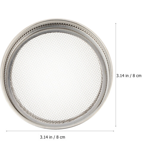 3 Stück Keimglas-Siebdeckel aus Edelstahl für Einmachgläser 1
