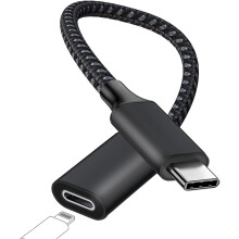HEXINGMC Male USB Type C to Female Lightning Headphones Cable