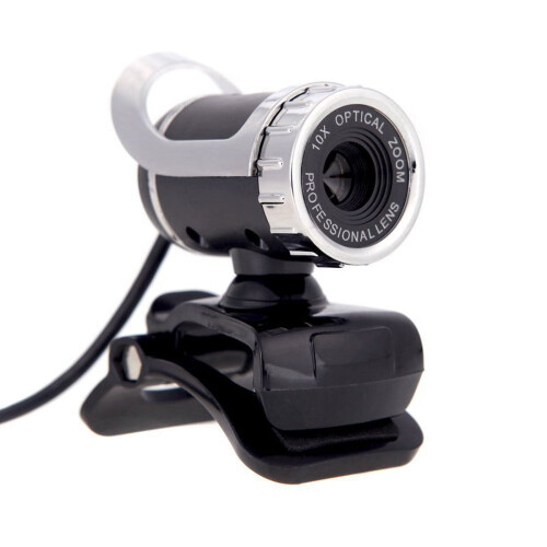 USB 2.0 12 megapixel HD-camera, webcam 360 graden met microfoonclip.
