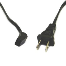 PCN-1200 - Cordon de ventilateur 2C18AWG 48 po avec fiche 2 broches 110 V CA tête à 45