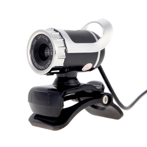 USB 2.0 12 megapixel HD-camera, webcam 360 graden met microfoonclip. 2