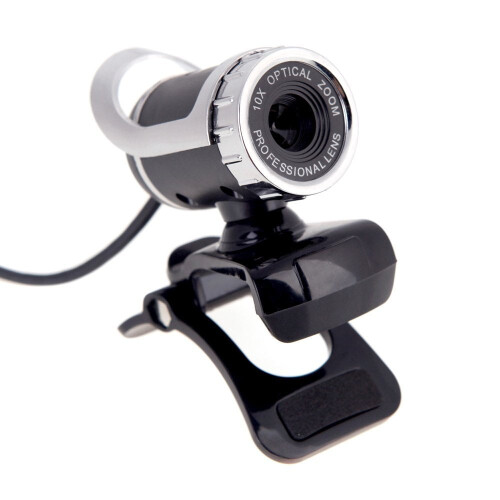 USB 2.0 12 megapixel HD-camera, webcam 360 graden met microfoonclip. 1