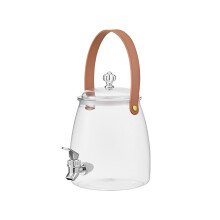 Poaug Glasflasche im Angebot, Wasserkocher mit großem Fassungsvermögen und Zapfhahn, kompatibel mit Getränkekübeln für Restaurants, Wasserkocher
