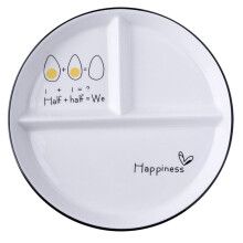 1 Stück Kinder-Essteller, Keramikgeschirr, unterteilter Teller, zufälliges Design