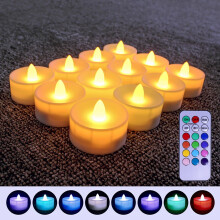 QZGZDS LED-Teelichter (6er/12er-Pack), Fernbedienung, Timer (über 120 Stunden), 5,5 x 4 cm – Dekoration für Feiertage, Hochzeiten, Zuhause und