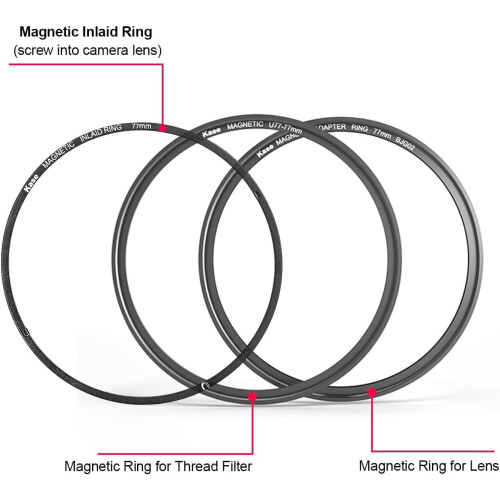 77-mm-Magnetfilter-Adapterring-Set Pro – Umrüstung eines 77-mm-Schraubgewindefilters auf einen Magnetfilter 2