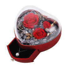 Offres du Cyber Monday 2024 : Coffret cadeau Saint-Valentin Viflosae en forme de cœur avec gobelet et fleurs séchées