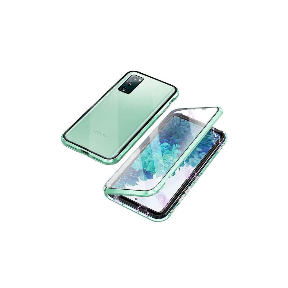 Compatible With Samsung Galaxy A52/A52s - Stylish Magnetic Double Case Green 9395123660431