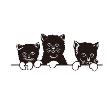 Stickers muraux Miayilima, thème chat mignon, pour salon, fenêtre, autocollant décoratif détachable C