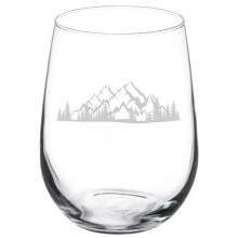 Verre à vin Gobelet Cadeau Scène de forêt de montagne (50 cl, sans pied)