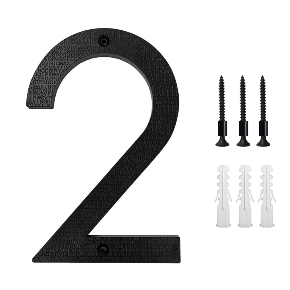 Harliver 5 Inch Black Metal Address Numbers For Outdoor Signs, Compatible With Yard, Street, Mailbox, With Screws 9395123661773