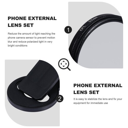 2 Sets Mobile Phone CPL Reflected Light Eliminating External Photography Lens 1