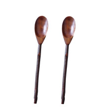 2 cucharas para miel, cucharas para postre, cucharas de degustación, utensilios de madera para comer, cuchara para café