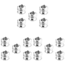 15er-Pack 1/4-Zoll-auf-3/8-Zoll-Adapter-Reduzierbuchse für DSLR-Kameras, Camcorder und Stative