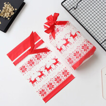 Winysin Sacs cadeaux de Noël réutilisables multicolores à cordon et ruban, lot de 50