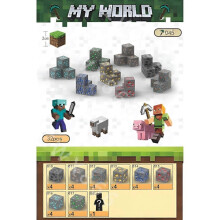 Minecraft mini Figure Kart DIY Magnetic Toys Minecraft Dungeons Cartoon world Modeler Creative Toys For Children Gifts T045-32PCS