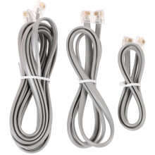Mizh 3pcs Telephone Extension Cord Phone Cable Landline Phone Wire Line Phone Cord Kits