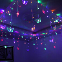Guirlande lumineuse papillon à LED avec télécommande, 8 modes d'éclairage, fil de cuivre étanche, idéale pour chambre, terrasse, sapin de