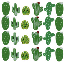 30Pcs Cactus Push Palm Leaf Push Wooden Pushpins Thumb Tacks
