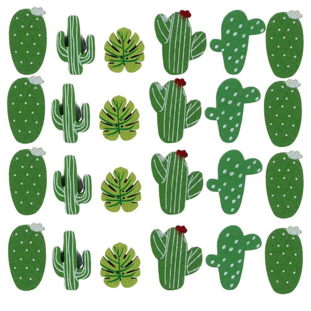 30Pcs Cactus Push Palm Leaf Push Wooden Pushpins Thumb Tacks 9395123663906