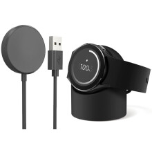 Stație de încărcare + Dock de încărcare magnetică pentru ceas inteligent compatibil cu Samsung Galaxy Watch6 5 4 3/6 4Classic/Active1 2, suport