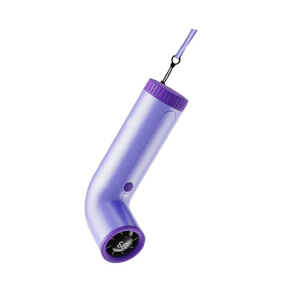 Portable Rechargeable Fan With 4000Mah Battery, Powerful Turbine Airflow, Digital Display, Purple 9174973924043