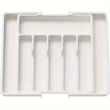 CKLXNGT "Clutter-Free" Expandable Silverware Organizer - Adjustable Drawer Divider for Forks, Knives & Utensils - Compatible with CKLXNGT -