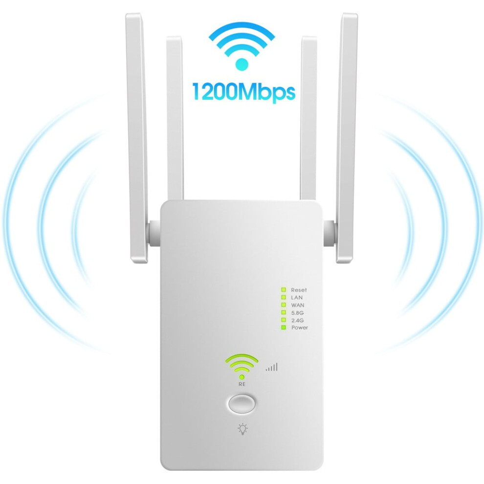 Ac1200 Wifi Range Extender Latest 5Ghz&2.4Ghz Wifi Extender Repeater, Lan Adapter 9071309607314