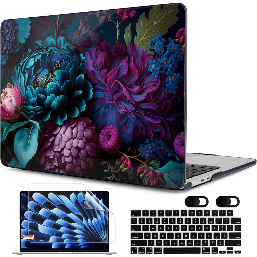 Case M3 For Macbook Air 13.6 Inch Case 2024 2022, Fit Model A3113 A2681 With M3 M2, Clear Laptop Hard Shell 9071309607420
