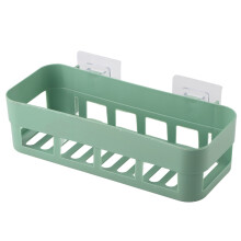 Cesto Organizador de Parede Delaman, 1 Unidade, Novo, Tipo Adesivo, para Banheiro, Cozinha, Canto, Prateleira de Chuveiro (Verde)