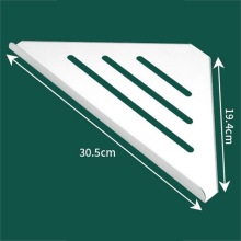 Étagère d'angle de salle de bain à un niveau en acier inoxydable, fixée au mur, accessoire de rangement pour douche.