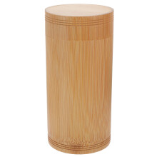 Boîte de rangement en bambou pour thé et café en grains, idéale pour les voyages. Réservoir hermétique simple.