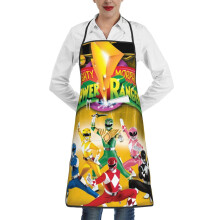 Grembiuli da cucina Power Rangers, grembiule regolabile impermeabile con bavaglino e tasca per uomo e donna, da chef.