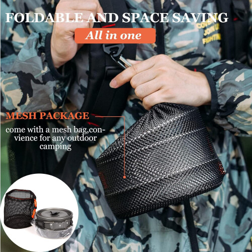 Σετ μαγειρικών σκευών κάμπινγκ Eotvia9pcs, αντικολλητικό τηγάνι και κατσαρόλα 2