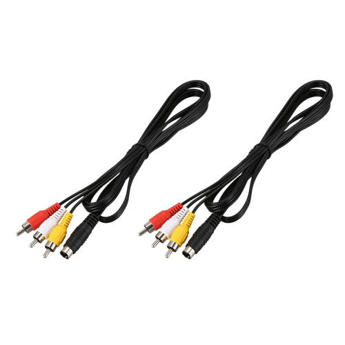 2 τεμάχια 1.5M 4.9Ft 3Rca αρσενικό σε 4 ακίδες S-Video αρσενικό καλώδιο μετατροπής