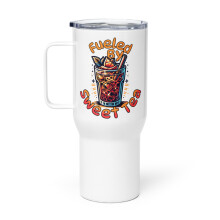 Mug de voyage pour les amateurs de thé, avec anse, alimenté par du thé sucré