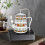 Καφετιέρα σμάλτου 1,2 λίτρων, κανάτα γάλακτος, τσαγιέρα, βραστήρας για γκαζάκι και 4